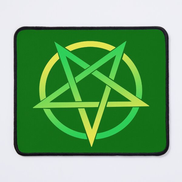 Item preview, Colorful Pentacle Pentagram Green Yellow designed and sold by AlasAHintStudio.