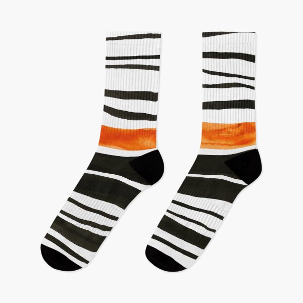 Item preview, orange and black painted stripes designed and sold by Lemontreeart63.