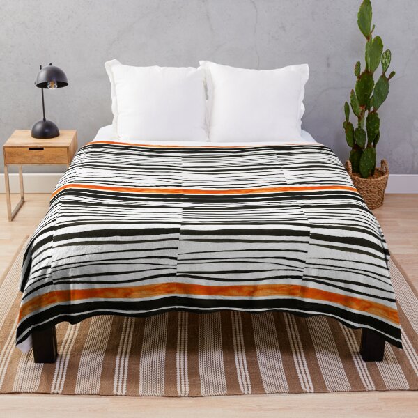 Item preview, orange and black painted stripes designed and sold by Lemontreeart63.