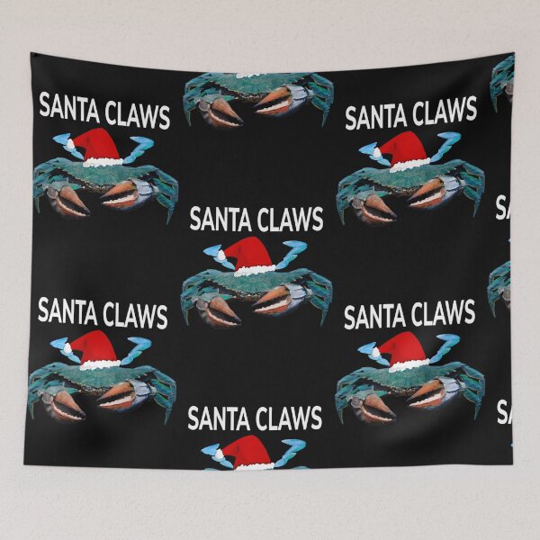 Item preview, Blue Crab In Santa Hat Christmas Santa Claws designed and sold by mariamontemaxwn.