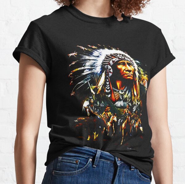Male Indian Chief Culture T-shirt Design Vector Download