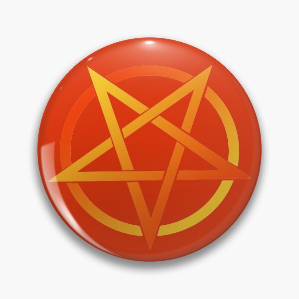 Item preview, Colorful Pentacle Pentagram Fiery Red and Orange designed and sold by AlasAHintStudio.