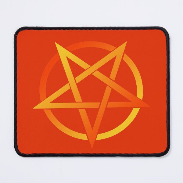 Item preview, Colorful Pentacle Pentagram Fiery Red and Orange designed and sold by AlasAHintStudio.