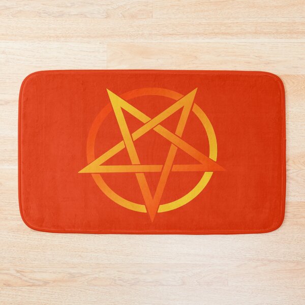 Item preview, Colorful Pentacle Pentagram Fiery Red and Orange designed and sold by AlasAHintStudio.