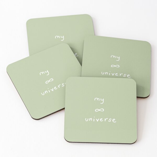 Item preview, My Universe with Infinity Symbol White Outline on Light Moss designed and sold by lineartdesigns.