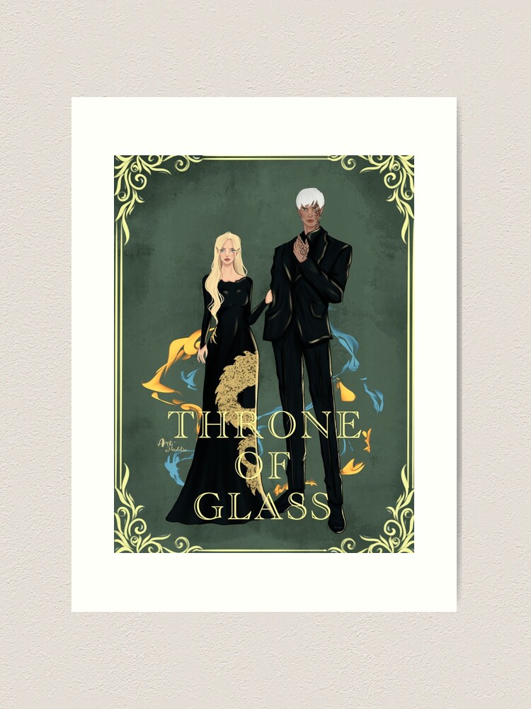 Aelin and Rowan from Throne of Glass  Art Print for Sale by artsmaddie
