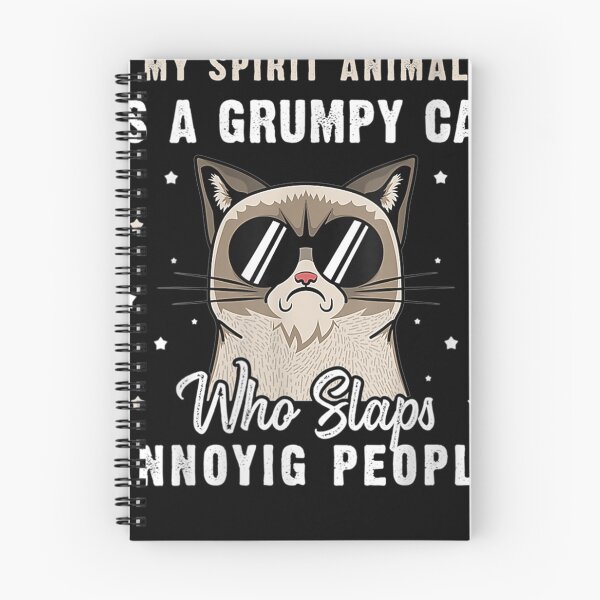 Item preview, Womens Vintage My Spirit Animal Is A Grumpy Funny Cat designed and sold by Flamingo92.