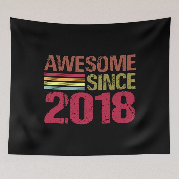 Item preview, Awesome Since 2018 Retro Vintage 3rd Birthday Gift designed and sold by designbychow.