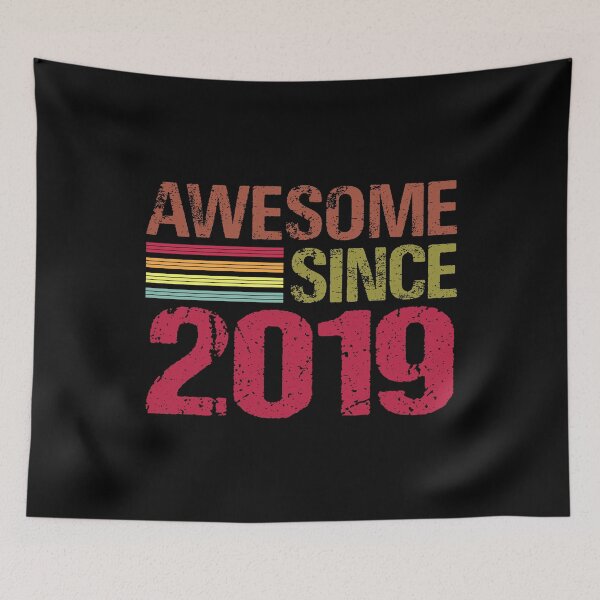 Item preview, Awesome Since 2019 Retro Vintage 2nd Birthday Gift designed and sold by designbychow.