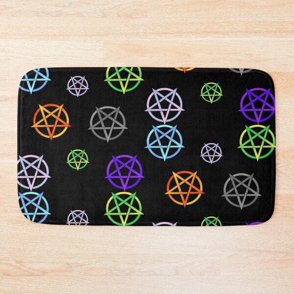 Item preview, Colorful Pentacle Pentagram Repeat Pattern Field designed and sold by AlasAHintStudio.