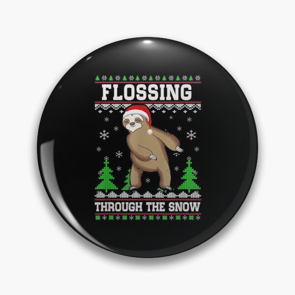 Item preview,  Funny Flossing Sloth Ugly Christmas Sweater Flossin designed and sold by maudean.