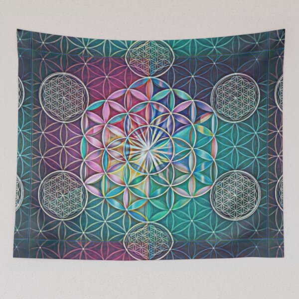 Item preview, Flower of Life Sacred Geometry Mandala  designed and sold by shantilovesart.