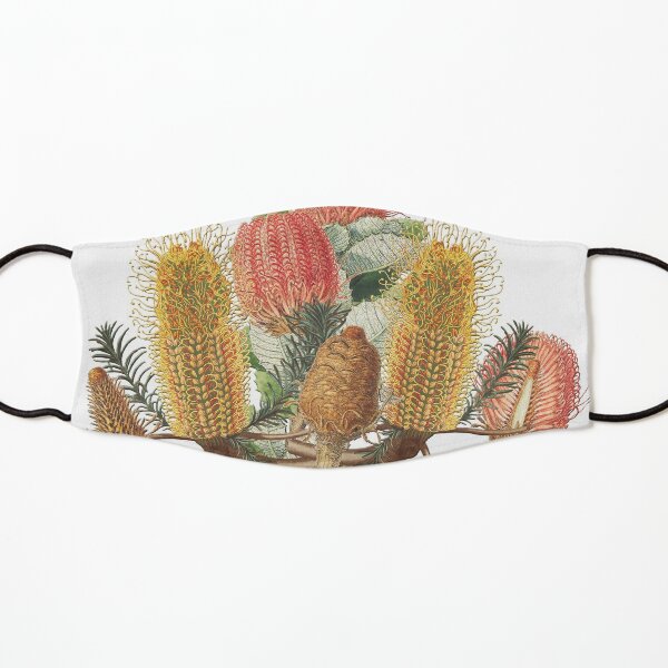 Red and Yellow Banksia bunch Kids Mask