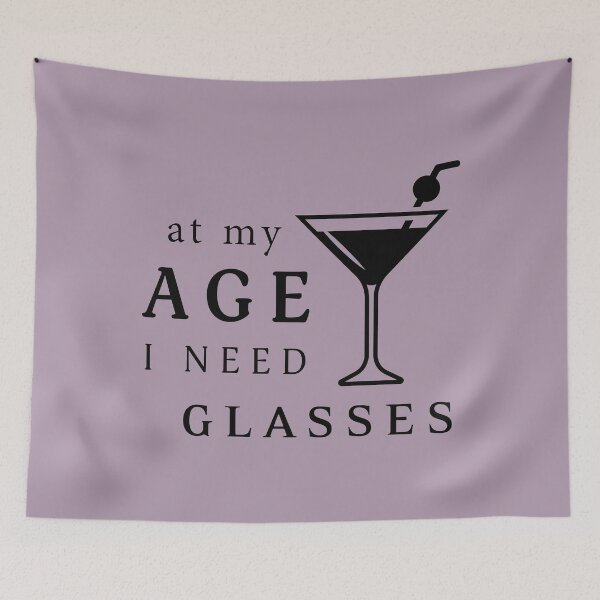 Item preview, At My Age I Need Glasses, Cocktail Day, Aging Gift,Friday Cocktail |  designed and sold by Boom-llqb.