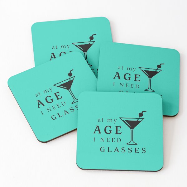 Item preview, At My Age I Need Glasses, Cocktail Day, Aging Gift,Friday Cocktail |  designed and sold by Boom-llqb.