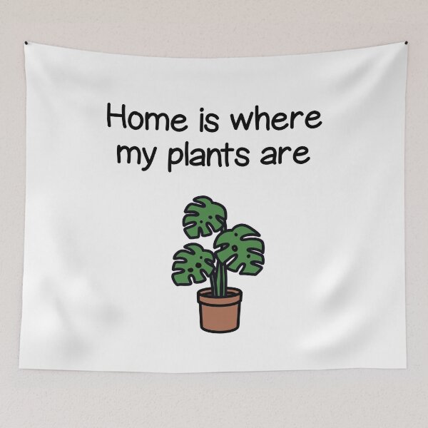 Item preview, Plant quote ”Home is where my plants are” (green) designed and sold by lisaedlund.