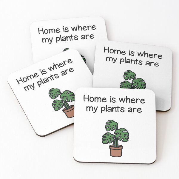 Item preview, Plant quote ”Home is where my plants are” (green) designed and sold by lisaedlund.
