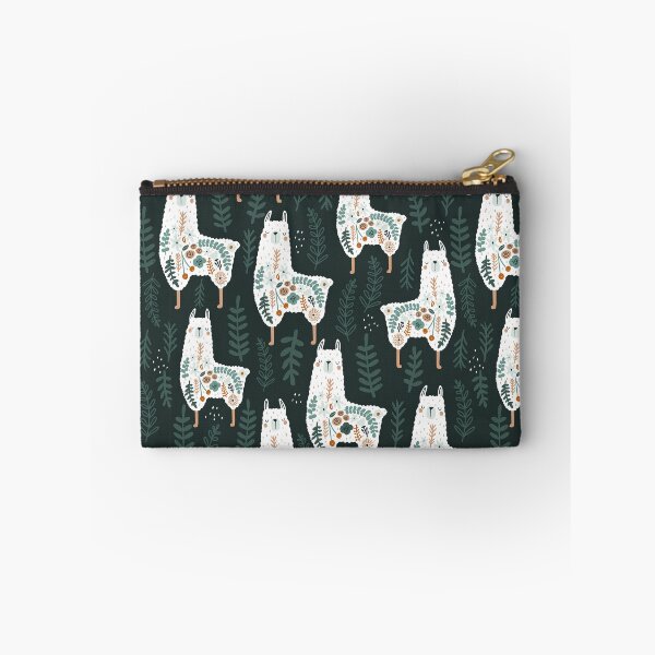 Aperçu de l'œuvre Feuilles Lama Seamless Pattern créée et vendue par LittleFunky79.