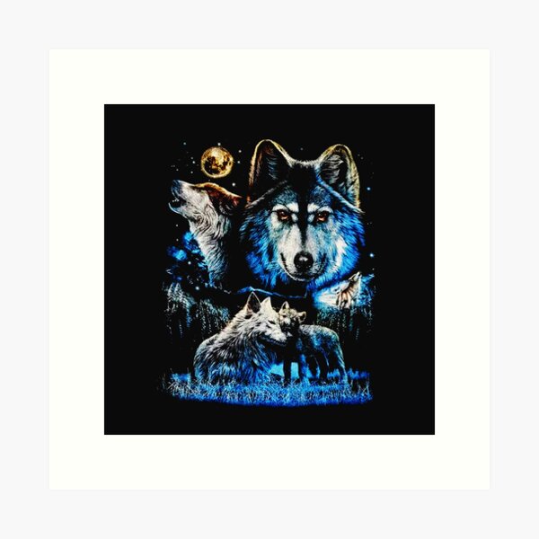 Wolf Pack Kids Art Print