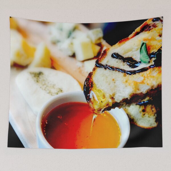 Item preview, Cheese Board with Bread with Balsamic Glaze Dripping with Honey  designed and sold by Happykale.