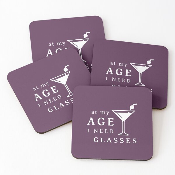 Item preview, At My Age I Need Glasses, Cocktail Day, Aging Gift,Friday Cocktail |  designed and sold by Boom-llqb.