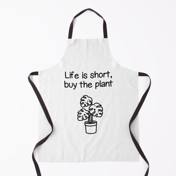 Item preview, Plant quote ”Life is short, buy the plant” (black & white) designed and sold by lisaedlund.
