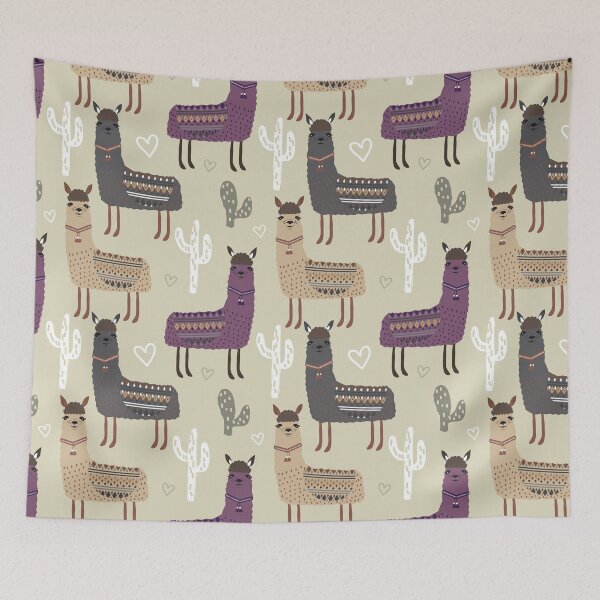 Item preview, Llama Abstract Illustration Pattern designed and sold by LittleFunky79.