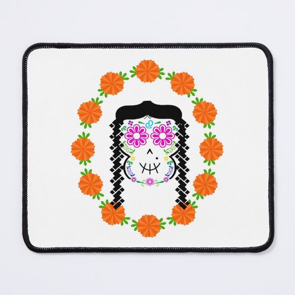 Item preview, Lady with Braids Mexican Calaverita (Skull) designed and sold by mixMixtli.