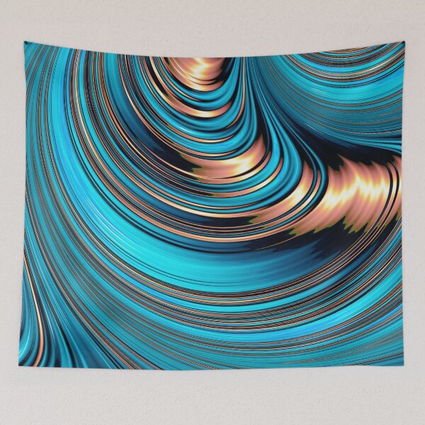 Item preview, Teal and Copper Abstract designed and sold by Elisabeth Lucas.