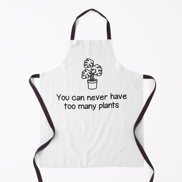 Item preview, Plant quote ”You can never have too many plants” (black & white) designed and sold by lisaedlund.