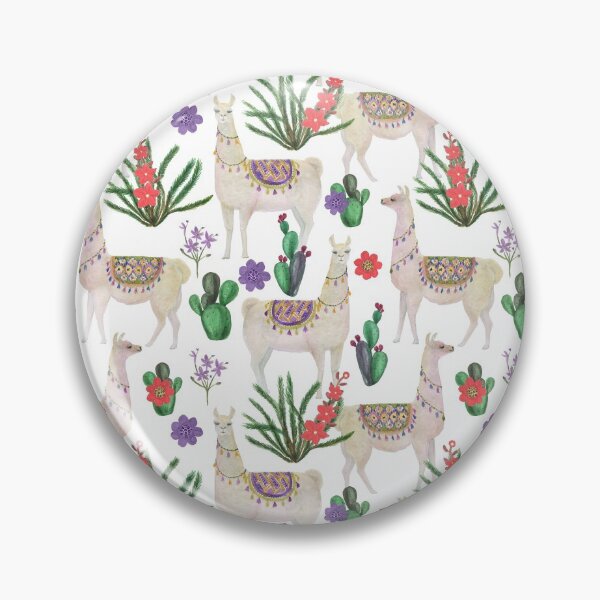 Item preview, Llama Cactus Watercolor Pattern designed and sold by LittleFunky79.