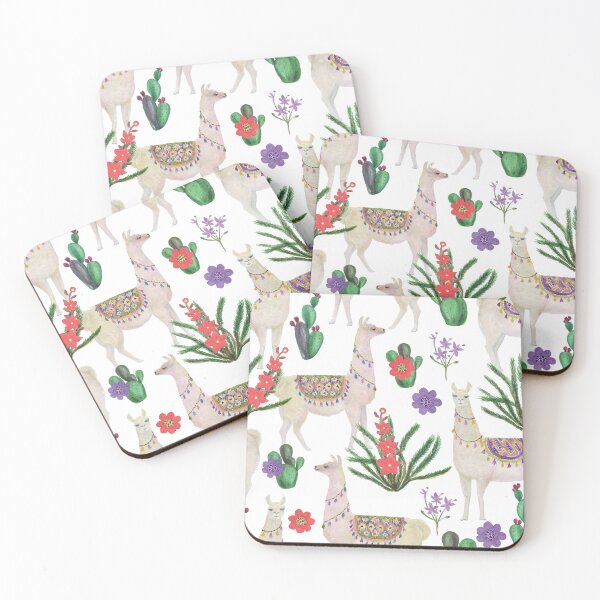 Item preview, Llama Cactus Watercolor Pattern designed and sold by LittleFunky79.