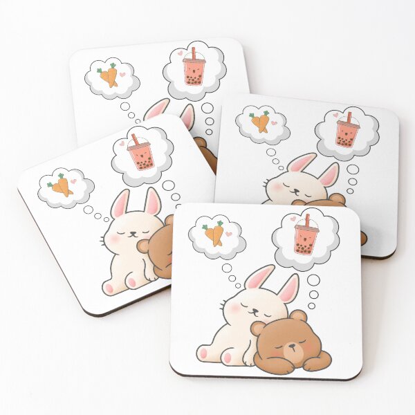 Item preview, Bunny & Bear are Boba Heads- Carrot & Boba Dreams designed and sold by BobaHeads.