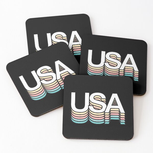 Item preview, USA pastel retro aesthetic modern typography designed and sold by Fashionmonger.