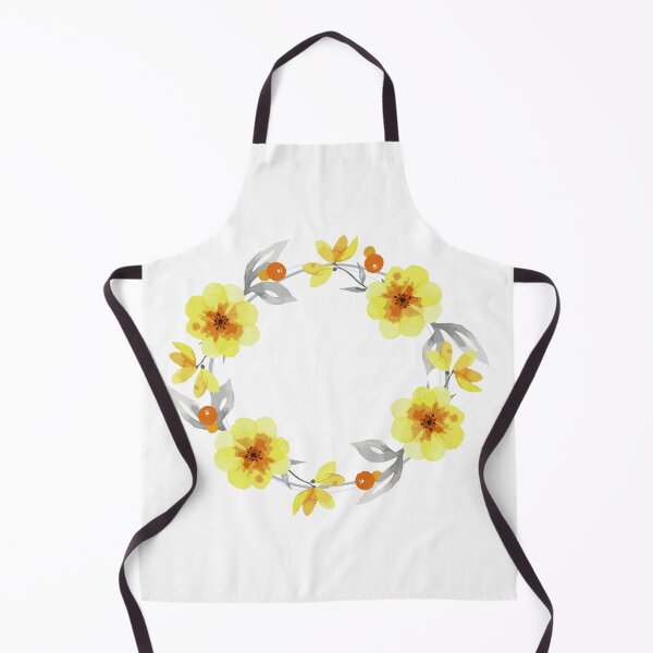 Artikelvorschau, Aquarell gelber Blumenkranz entworfen und verkauft von monodesigns.