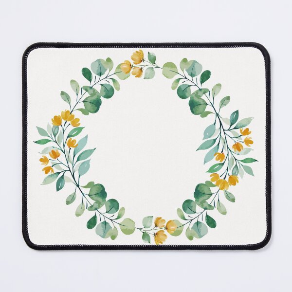 Item preview, Watercolor Leaves and Flowers Wreath designed and sold by monodesigns.