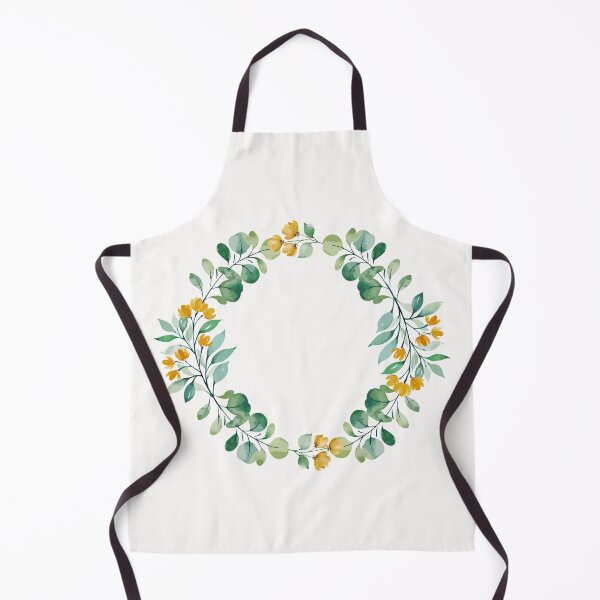 Artikelvorschau, Aquarell Blätter und Blumen Kranz entworfen und verkauft von monodesigns.