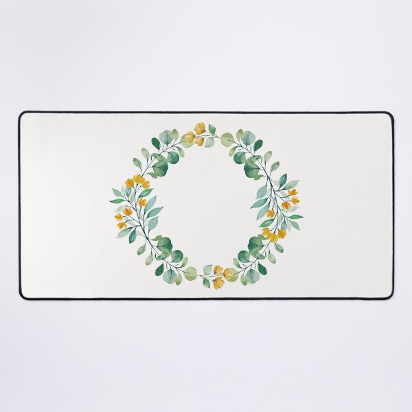Item preview, Watercolor Leaves and Flowers Wreath designed and sold by monodesigns.