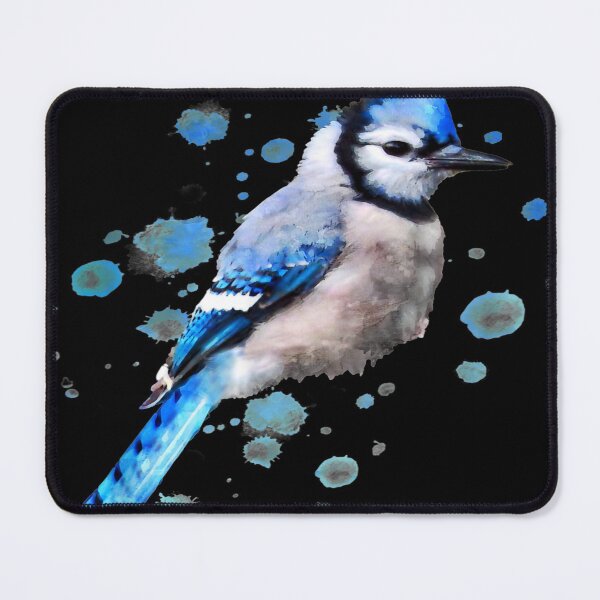 Item preview, Watercolor blue jay bird artistic animal artsy painting designed and sold by be-awesome-.