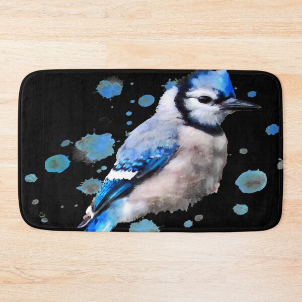Item preview, Watercolor blue jay bird artistic animal artsy painting designed and sold by be-awesome-.
