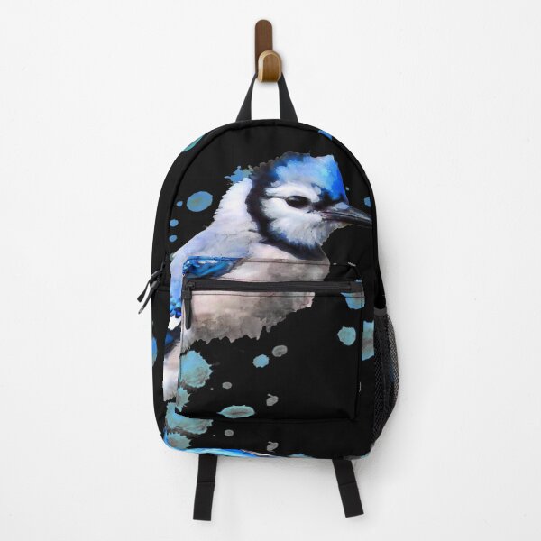 Item preview, Watercolor blue jay bird artistic animal artsy painting designed and sold by be-awesome-.