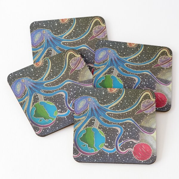 Item preview, Galactic Space Octopus with Planets designed and sold by MazilyKay.