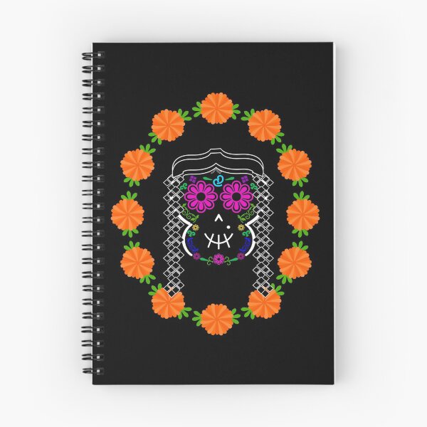 Item preview, Lady with Braids Mexican Calaverita (Skull, DarkBG)  designed and sold by mixMixtli.