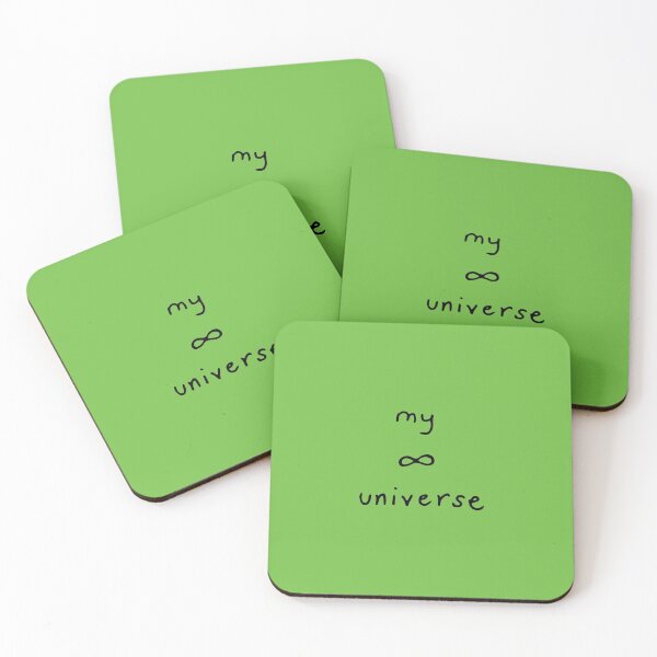 Item preview, My Universe with Infinity Symbol Black Outline on Green designed and sold by lineartdesigns.