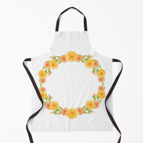 Artikelvorschau, Aquarell Orange Blumen Kranz entworfen und verkauft von monodesigns.