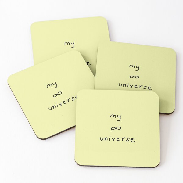 Item preview, My Universe with Infinity Symbol Black Outline on Canary Yellow designed and sold by lineartdesigns.