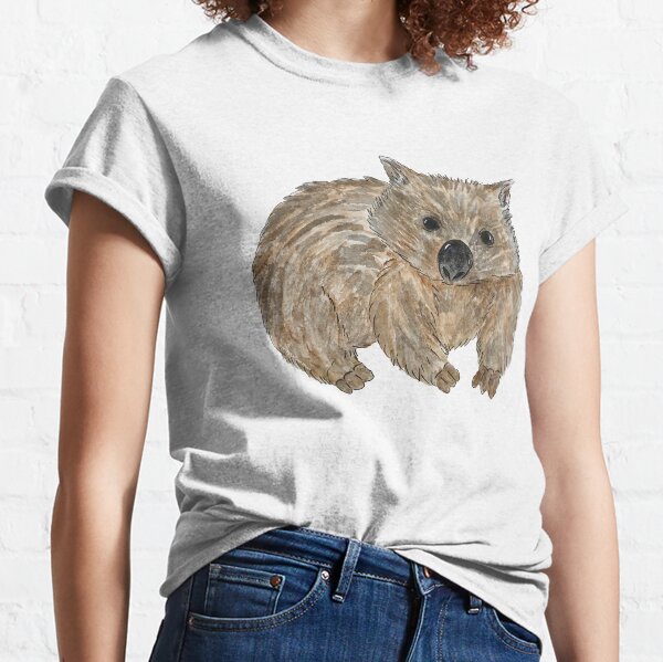 Vista previa del artículo con la obra «Wombat - Pintura de animales australianos», diseñado y vendido por Art by Kathleen Stuart.