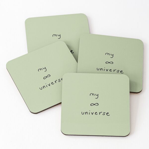 Item preview, My Universe with Infinity Symbol Black Outline on Light Moss designed and sold by lineartdesigns.