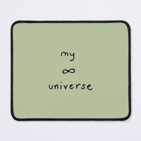 Item preview, My Universe with Infinity Symbol Black Outline on Light Moss designed and sold by lineartdesigns.