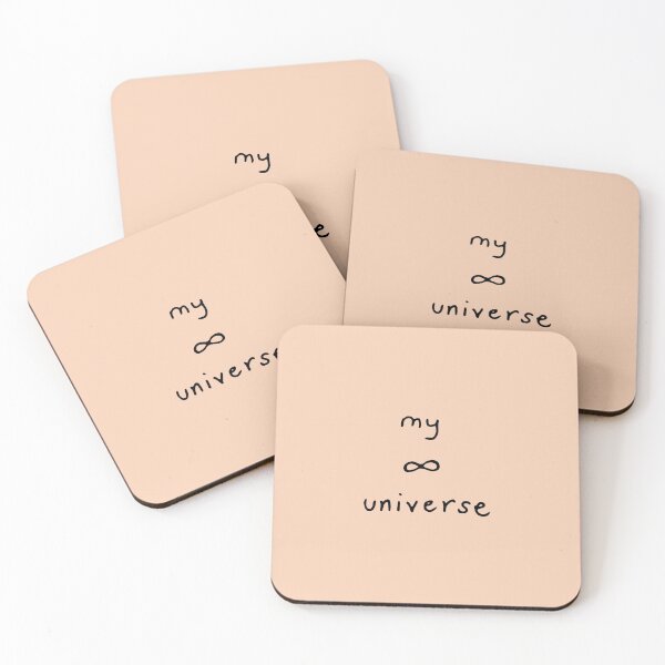 Item preview, My Universe with Infinity Symbol Black Outline on Champagne designed and sold by lineartdesigns.
